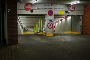 parking entrance sign