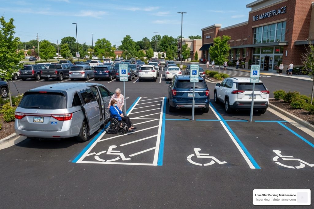 ada compliant parking lot striping