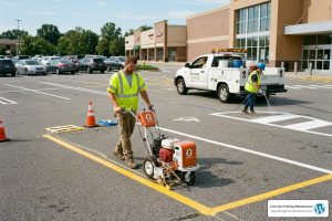 restriping a parking lot