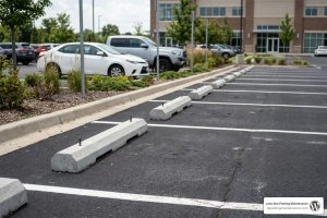 commercial parking lot bumper stops