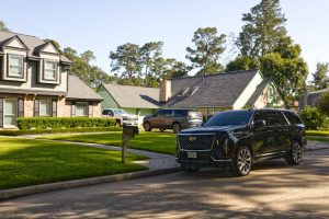 vehicle blocking driveway
