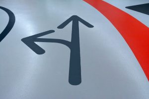 curb painting directional arrows