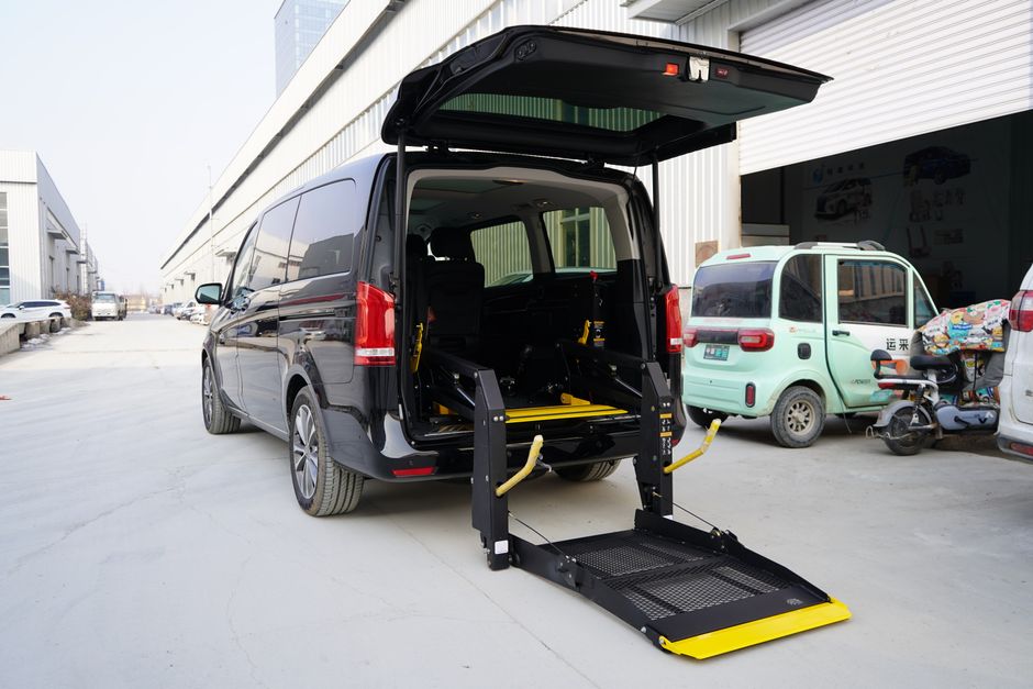 Van-accessible space with a wide side-loading aisle and "Van Accessible" signage