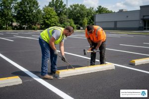 parking lot wheel stop placement