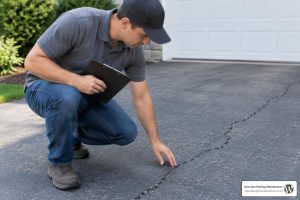 asphalt driveway crack inspection
