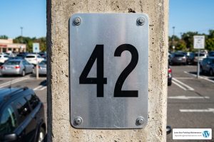 durable aluminum parking space number signs