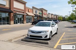parking space concrete stop